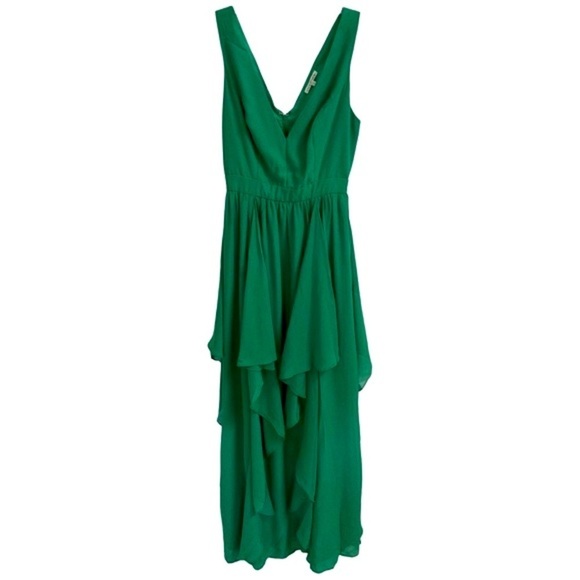 ModCloth Lace & Mesh Brand As Ruffles Ripple Maxi Dress Size XXS NWOT - Picture 5 of 12